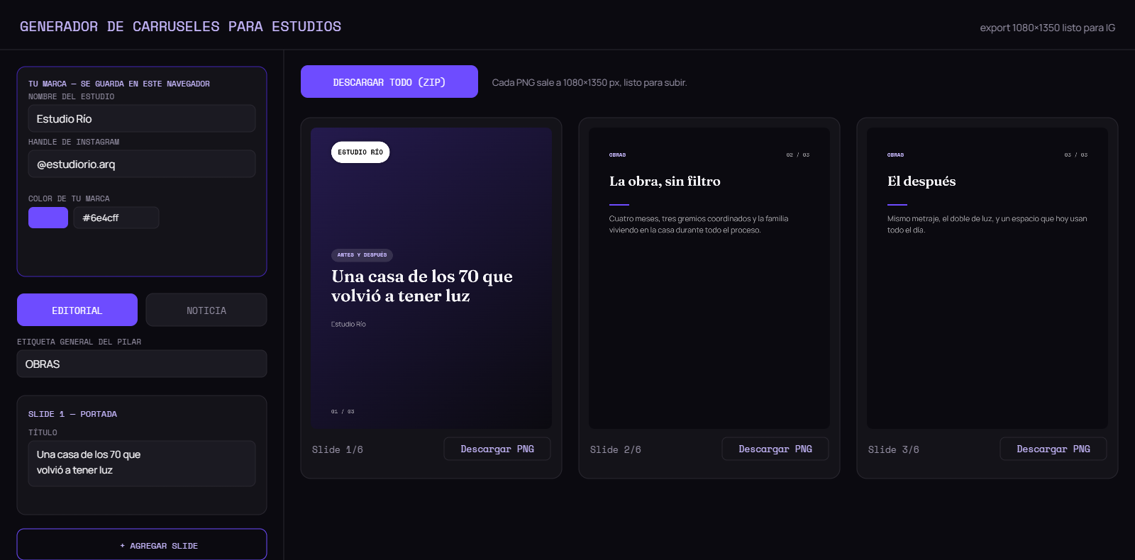 La herramienta en uso